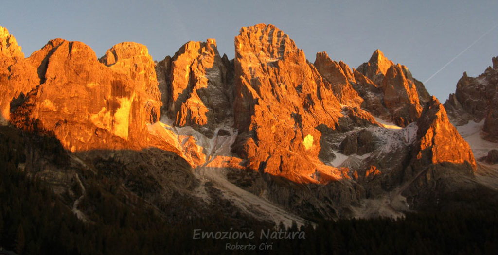 Tramonto sulle Pale di San Martino