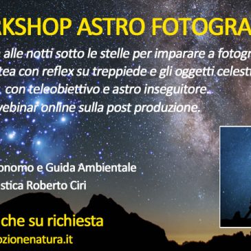 Workshop di astro fotografia