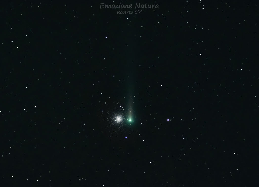 Ammasso globulare M3 e cometa Leonard