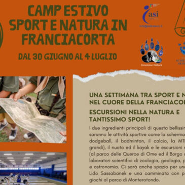 Camp estivo Sport e Natura in Franciacorta
